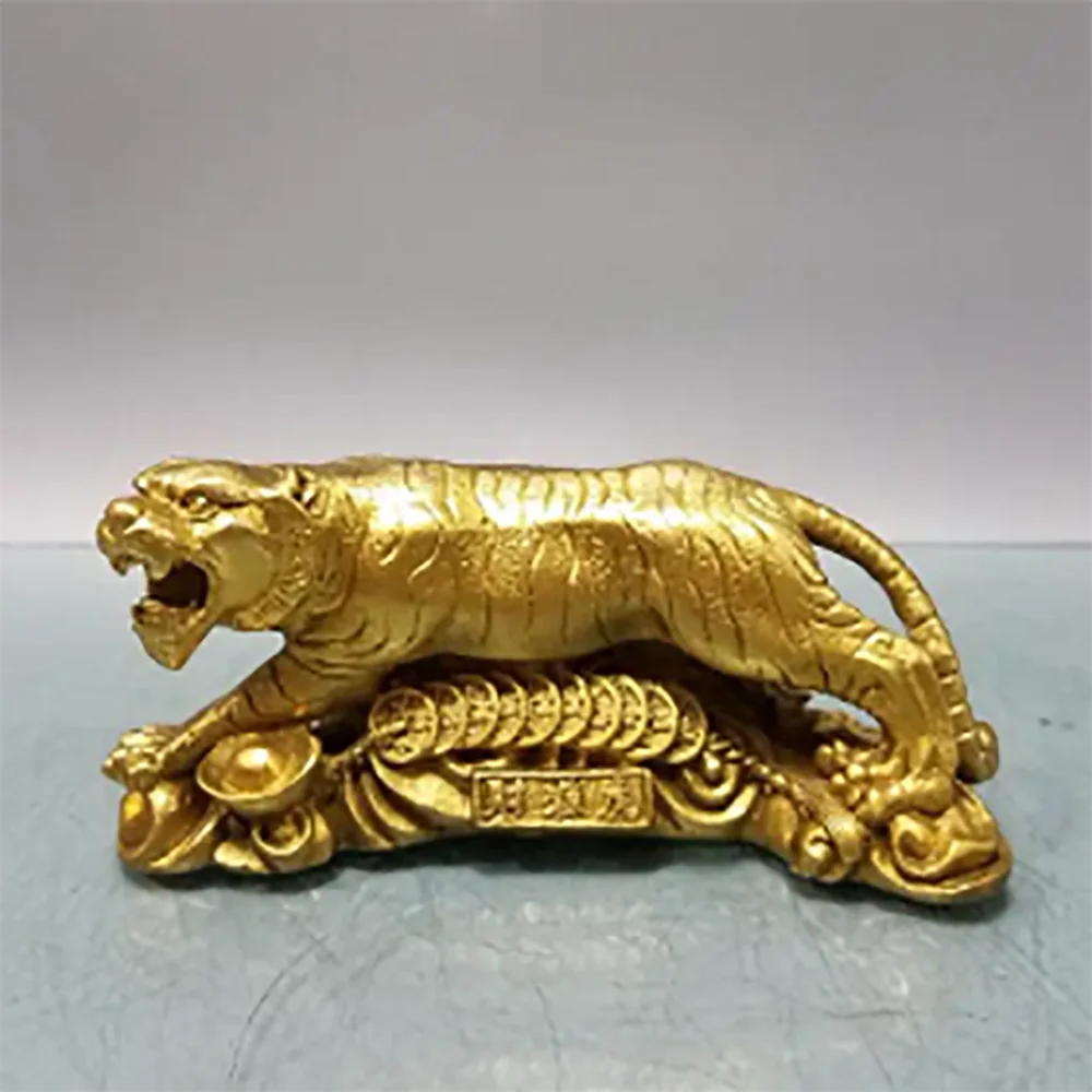 Pure copper tiger ornaments mountain tiger wealth tiger Zodiac tiger fierce tiger roaring mountain river Zhaocai zhenzhaihuasha