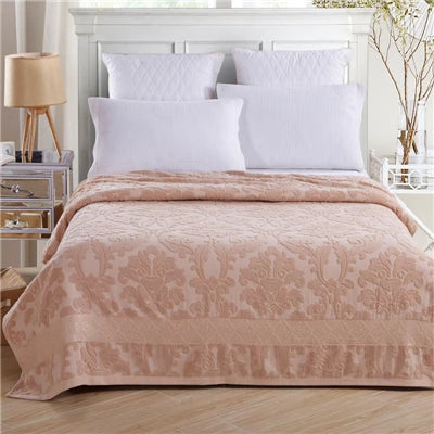 Pure cotton blanket throws air conditioning blankets quilt bed cover sheet floral relief China retro super cozy soft flat sheets