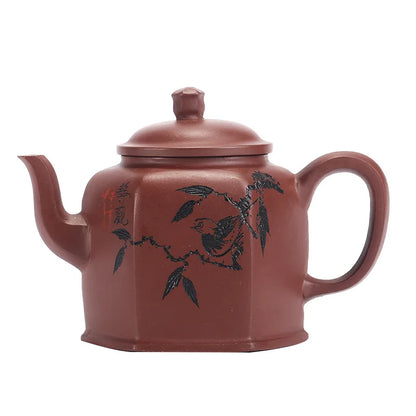 Purple Clay 6-Party Lantern Pot, Zisha Teapot, Yixing Handmade Pot, Kung-Fu Teaware, Purple Clay Drinkware for Puer