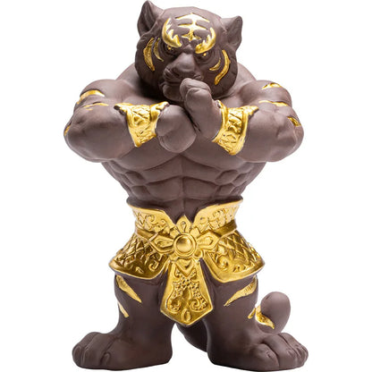 Purple Clay Ceramic Big Tiger Tea Pet Ornaments Decor Creative Zodiac Mascot Cute Home Living Room Bedroom Decoration Gift