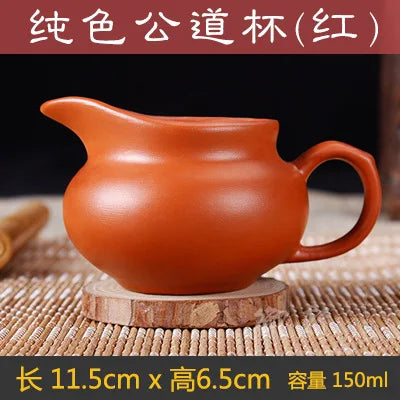 Purple Clay Cup Mug Tea Set Teapot Chinese Kung Fu Tea Cup Set Kettle Drankware Justice Cup Teapot Teaware