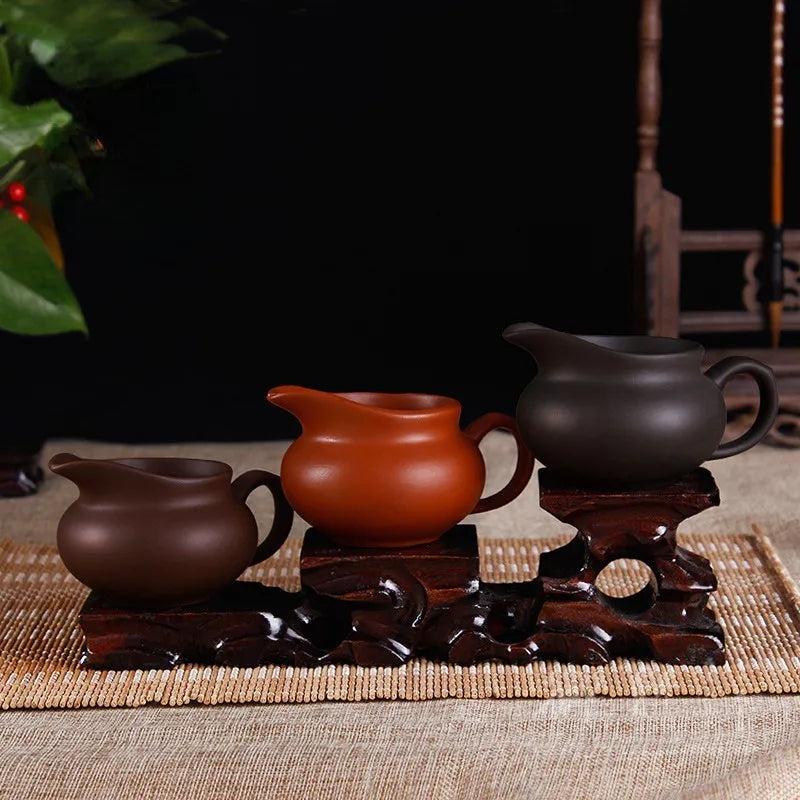 Purple Clay Cup Mug Tea Set Teapot Chinese Kung Fu Tea Cup Set Kettle Drankware Justice Cup Teapot Teaware