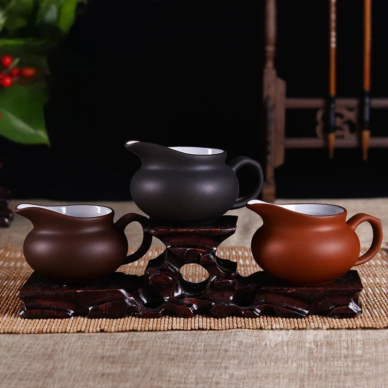 Purple Clay Cup Mug Tea Set Teapot Chinese Kung Fu Tea Cup Set Kettle Drankware Justice Cup Teapot Teaware