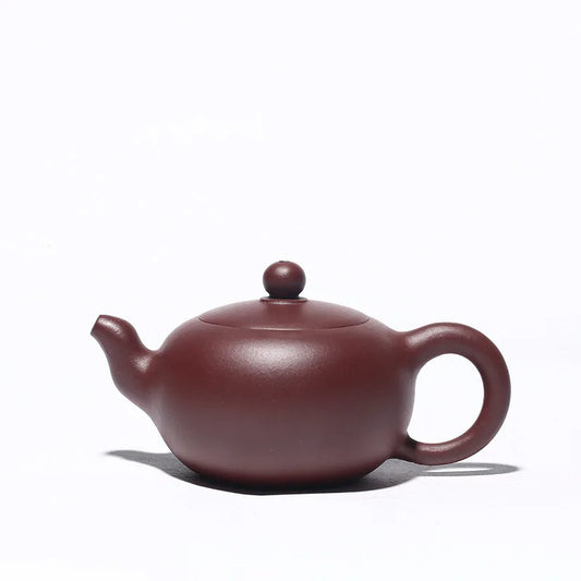 Purple Clay One Bead Teapot Zisha Teapot Yixing Handmade Pot Kung-fu Teaware  Purple Clay Drinkware For Puer Green Black Chinese