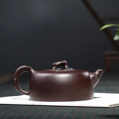 Purple Clay Pot Factory Direct Sales Plum Blossom Manhole Pot Handmade Sticker Scented Teapot One Piece Dropshipping Cargo Rain