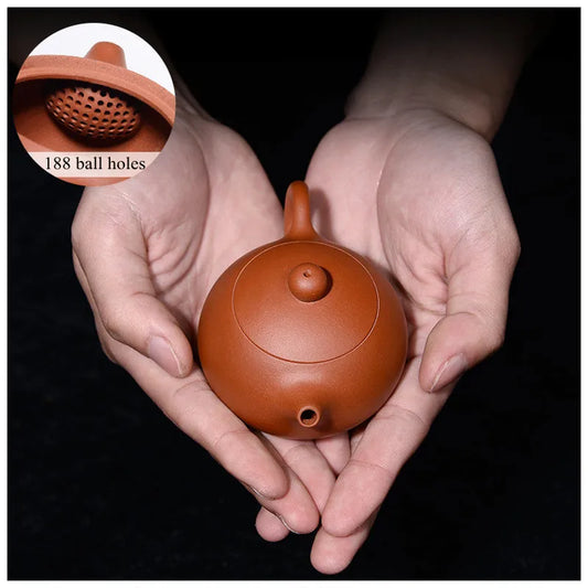 Purple Clay Pot Handmade Tea Set Yixing Teapot 110ml Kung Fu Small Teapots 188 Ball Holes Filter Chinese Zisha Ceramic Kettle