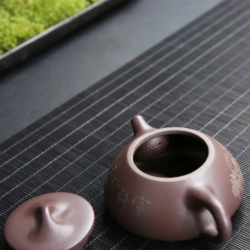 Purple Clay Pot Raw Ore Purple Clay Pot Kung Fu TeaPot Purple Clay Tea Set Handmade Purple Clay Tea Pots Ceramic Clay Pots Puer