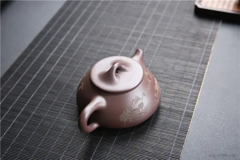 Purple Clay Pot Raw Ore Purple Clay Pot Kung Fu TeaPot Purple Clay Tea Set Handmade Purple Clay Tea Pots Ceramic Clay Pots Puer