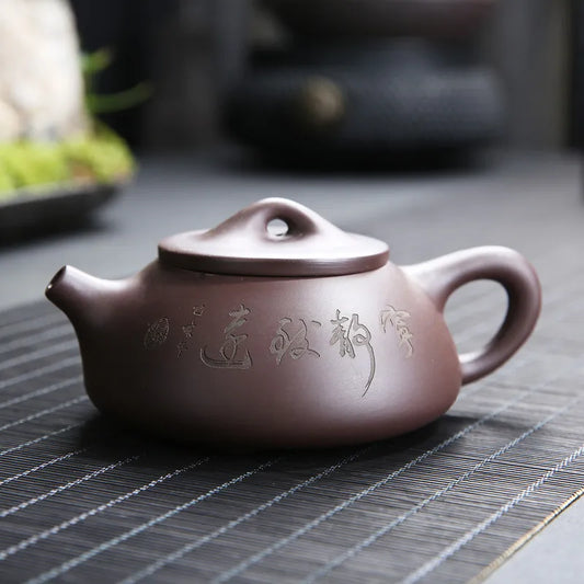 Purple Clay Pot Raw Ore Purple Clay Pot Kung Fu TeaPot Purple Clay Tea Set Handmade Purple Clay Tea Pots Ceramic Clay Pots Puer