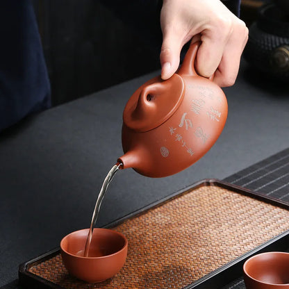 Purple Clay Pot Raw Ore Purple Clay Pot Kung Fu TeaPot Purple Clay Tea Set Handmade Purple Clay Tea Pots Ceramic Clay Pots Puer