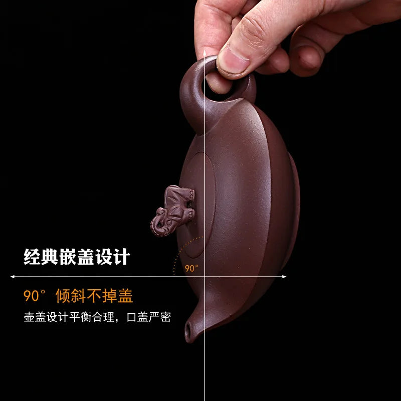 Purple Clay Purple Elephant Pot, Yixing Teapot, Pure Hand Handmade