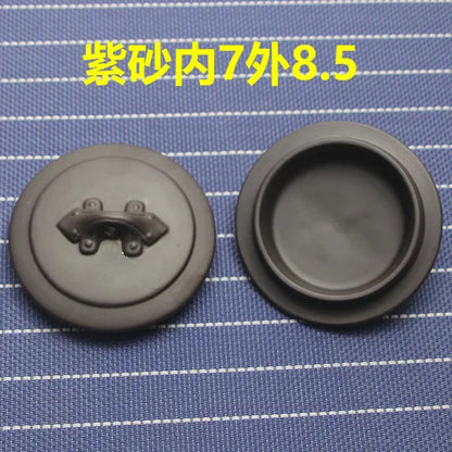 Purple Clay Single Teapot Lid Ceramic Round Tea Kettle Lid Accessories