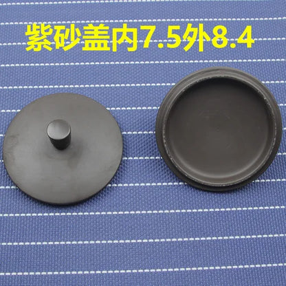 Purple Clay Single Teapot Lid Ceramic Round Tea Kettle Lid Accessories