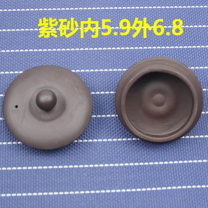 Purple Clay Single Teapot Lid Ceramic Round Tea Kettle Lid Accessories