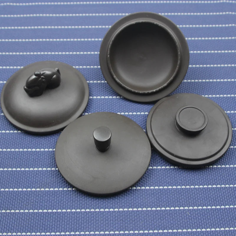 Purple Clay Single Teapot Lid Ceramic Round Tea Kettle Lid Accessories