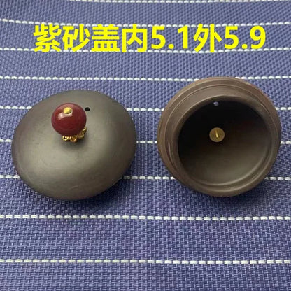Purple Clay Single Teapot Lid Ceramic Round Tea Kettle Lid Accessories