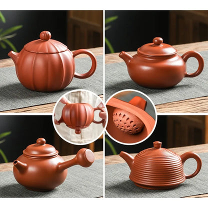 Purple Clay Tea Pot Raw Ore Zhu Mud Beauty Tea Infuser Handmade Filter Teapot Tradition Zisha Tea Set