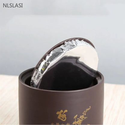 Purple Clay Tea Tin Sealed Pot of Pu 'er Tea Container Yixing Zisha Teaware Accessories Boutique Coffee Storage Tea Organizer