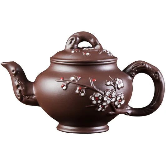 Purple Clay Teapot Antique Zhu Mud Beauty Tea Pot Hand Painted Plum Filter Kettle Customized Chinese Tea Sets