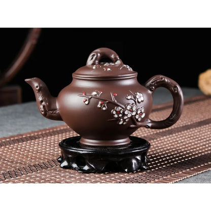 Purple Clay Teapot Antique Zhu Mud Beauty Tea Pot Hand Painted Plum Filter Kettle Customized Chinese Tea Sets