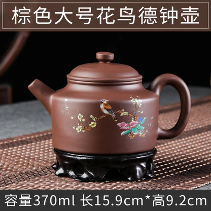 Purple Clay Teapot Antique Zhu Mud Beauty Tea Pot Hand Painted Plum Filter Kettle Customized Chinese Tea Sets