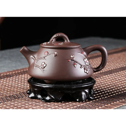 Purple Clay Teapot Antique Zhu Mud Beauty Tea Pot Hand Painted Plum Filter Kettle Customized Chinese Tea Sets