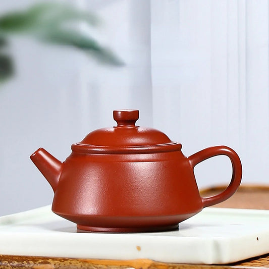 Purple Clay Teapot Authentic Handmade Famous Tea Raw Ore Purple Sand Card Cover Small Golden Bell Dahongpao Tea Mud Material