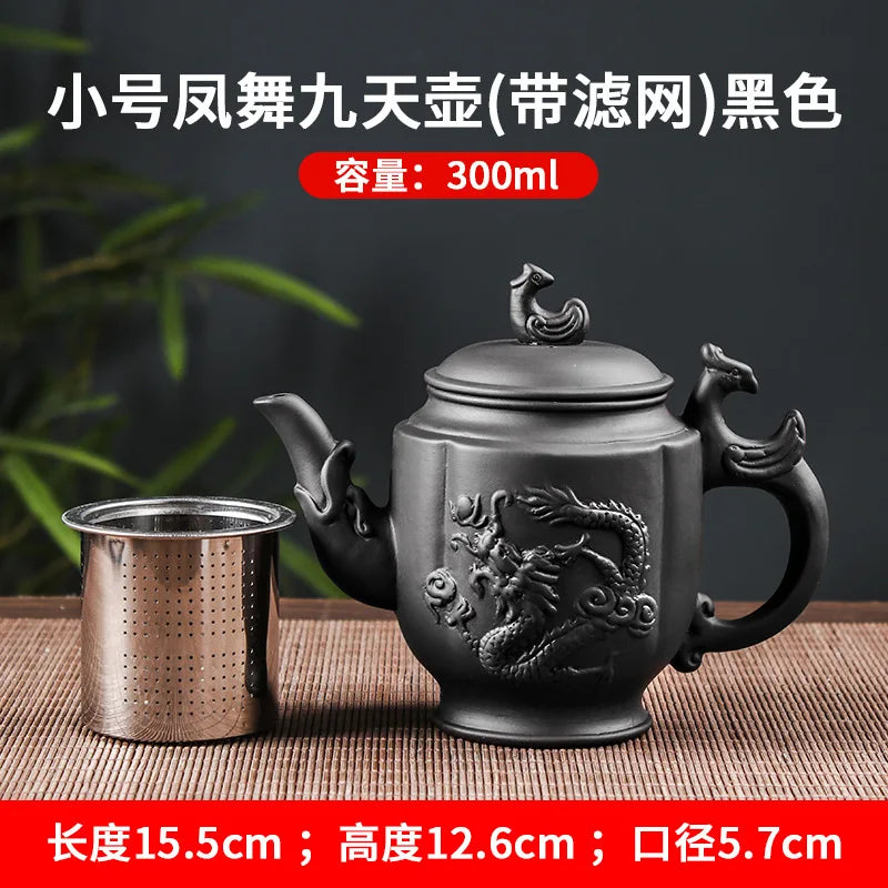 Purple Clay Teapot Large Capacity Teapot Single Pot with Built-in Stainless Steel Filter Teapot Household Kungfu Tea Set