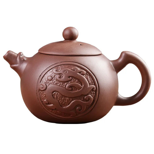 Purple Clay Teapot Large-capacity Household Longfeng Tea Kettle Chinese Kungfu Tea Set Cup Set