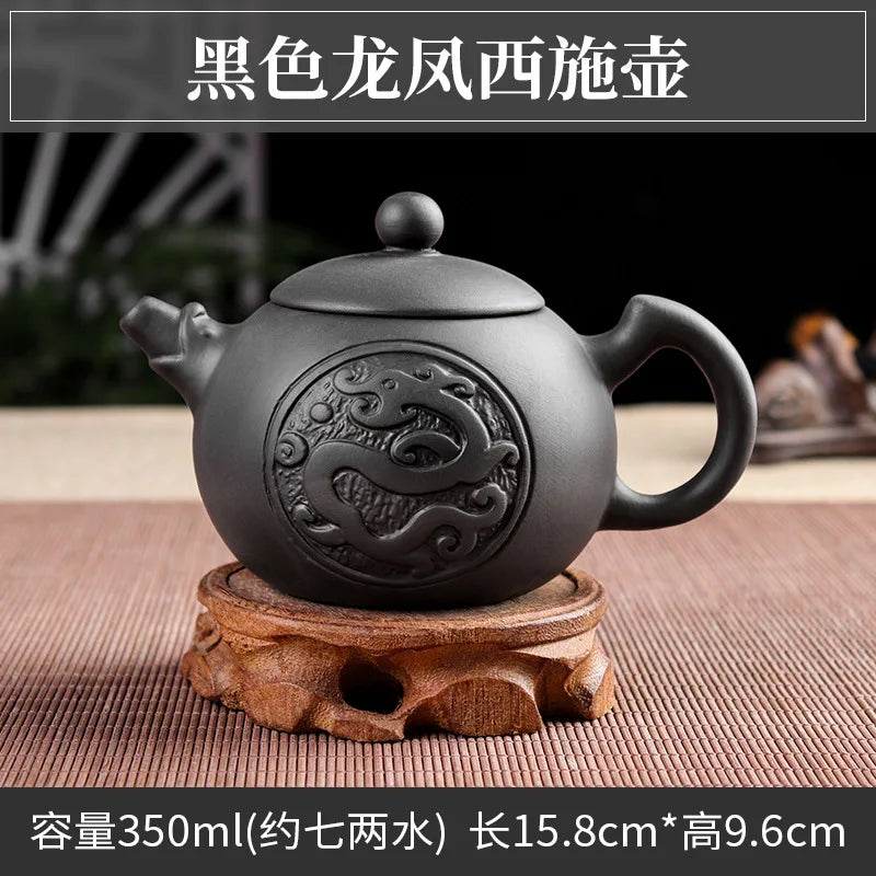 Purple Clay Teapot Large-capacity Household Longfeng Tea Kettle Chinese Kungfu Tea Set Cup Set