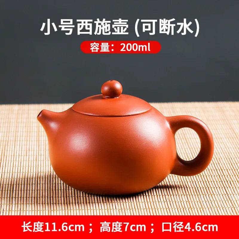 Purple Clay Teapot Machine-made Xishi Tea Pot Raw Ore Dahongpao Quality Teaware Oolong Pu're Tea Set Filter Kettle