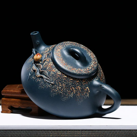Purple Clay Teapot Raw Ore Sky Blue Mash Longevity Peach Shipiao Teapot Teapot One Piece Dropshipping Rain Medium Sand Total Dis