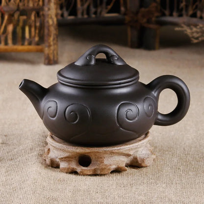 Purple Clay Teapot Traditional Chinese Tea Pot Dragon and Phoenix Tea Kettle Premium Tea Purple Clay Tea Set