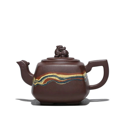 Purple Clay Teapot Wholesale Raw Ore Purple Clay Handmade Regular Moon Red Phoenix Pier Teapot Teaware Gifts Generation