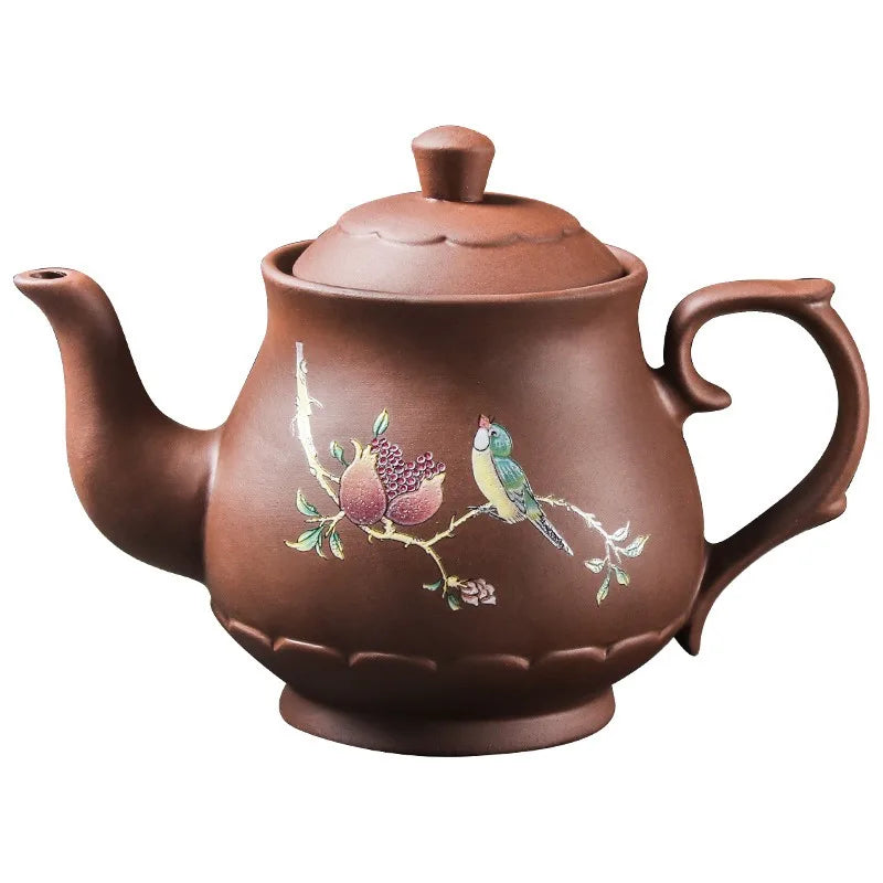 Purple Clay Teapot with Large Capacity and Everything Goes Smoothly The Built-in Stainless Steel Filter Bubble Teapot