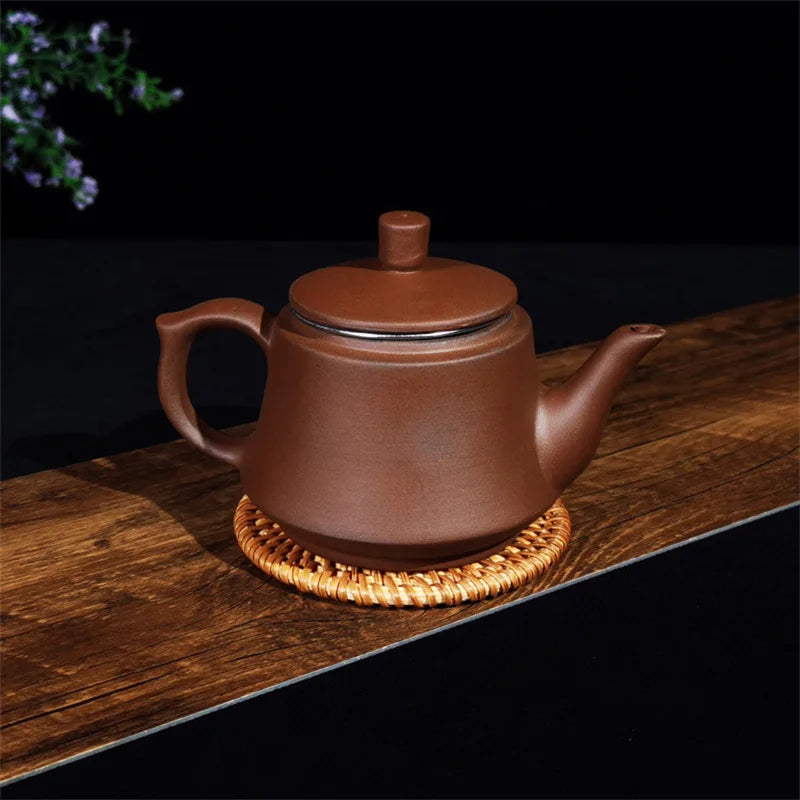 Purple Clay Teapots Chinese Kung Fu Tea Set Master Hand Carved Teapot with Tea Infuser Green Tea Filter Kettle Tea Accessories