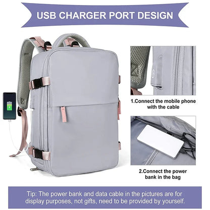 Purple Female Backpack Waterproof School Book Laptop Bag Fashion Women's Bags on Sale 2024 Travel Nylon Backpacks for University