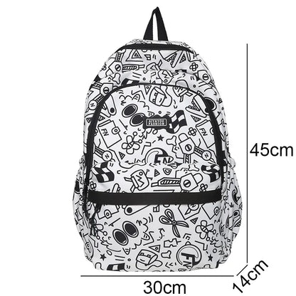Purple Girl Cartoon Print Travel Book Backpack Women Laptop School Bag Female College Backpack Fashion Ladies Leisure Kawaii Bag