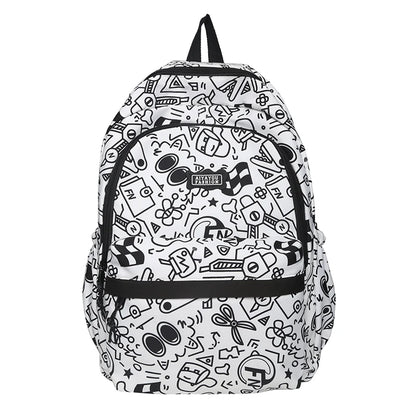 Purple Girl Cartoon Print Travel Book Backpack Women Laptop School Bag Female College Backpack Fashion Ladies Leisure Kawaii Bag