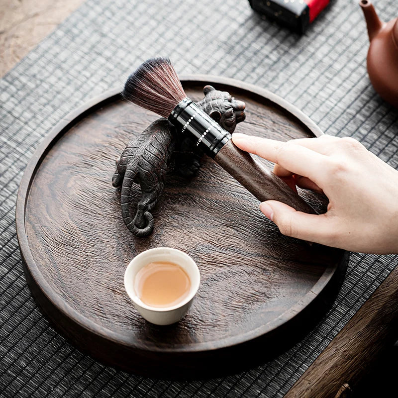 Purple Pottery Tea Pet Ornament Tiger Carving Decoration Tea Play Zen Tea Table Tea Tray Tea Ceremony Accessories