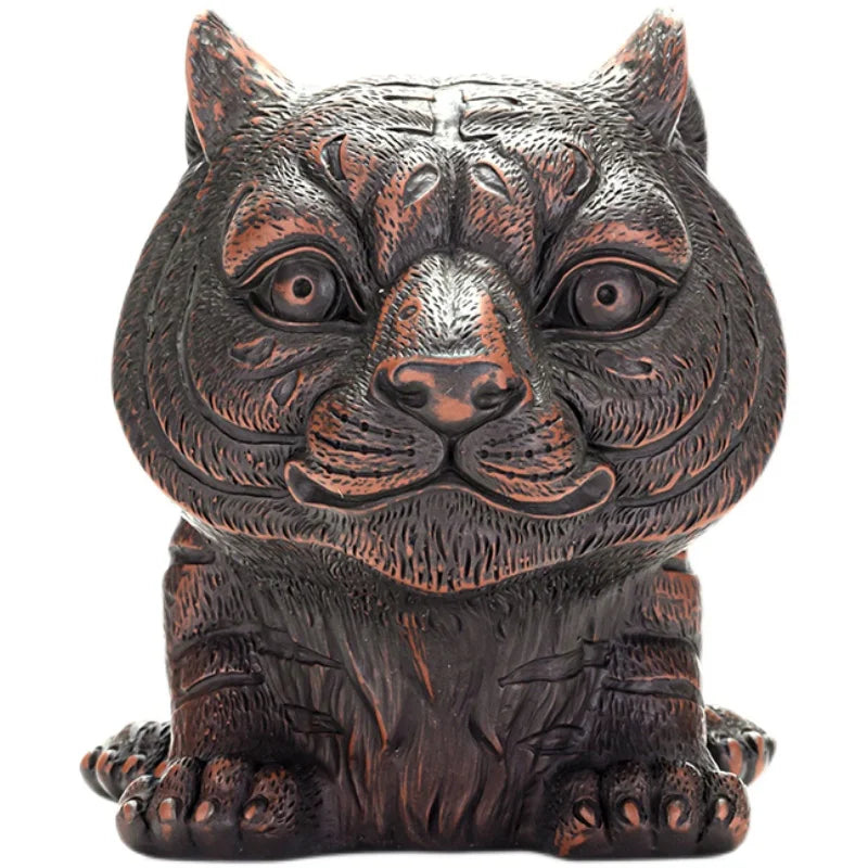 Purple Pottery Tea Pet Ornament Tiger Carving Decoration Tea Play Zen Tea Table Tea Tray Tea Ceremony Accessories