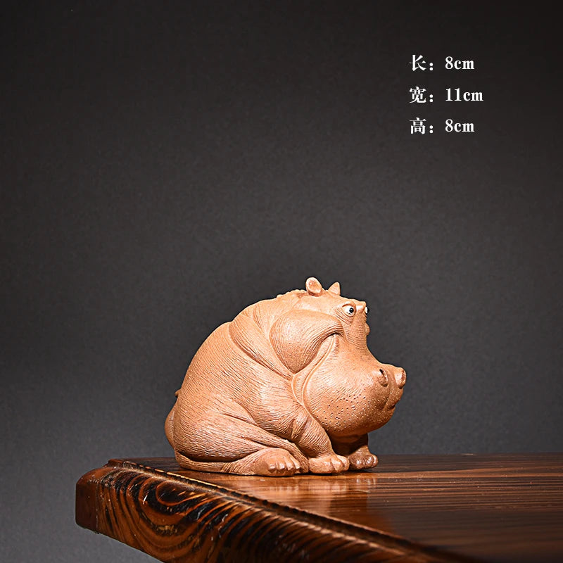 Purple Sand Cartoon Tea Tray Rich Tea Ornaments Raw Ore Beige Clay Handmade Famous Li Changtao Boutique Supportable
