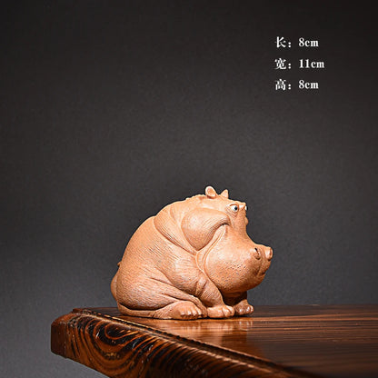 Purple Sand Cartoon Tea Tray Rich Tea Ornaments Raw Ore Beige Clay Handmade Famous Li Changtao Boutique Supportable