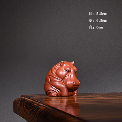 Purple Sand Cartoon Tea Tray Rich Tea Ornaments Raw Ore Beige Clay Handmade Famous Li Changtao Boutique Supportable
