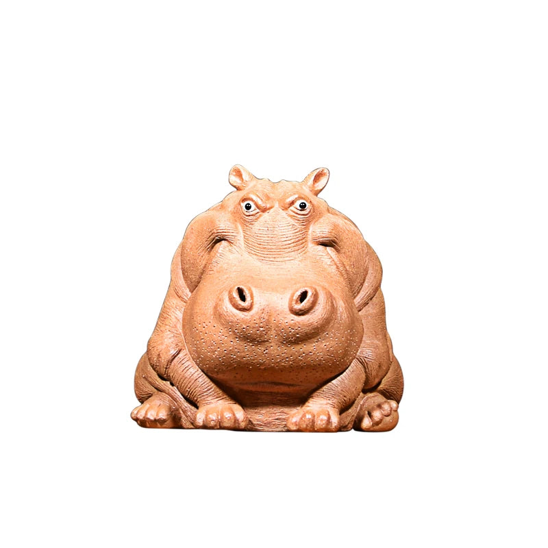 Purple Sand Cartoon Tea Tray Rich Tea Ornaments Raw Ore Beige Clay Handmade Famous Li Changtao Boutique Supportable