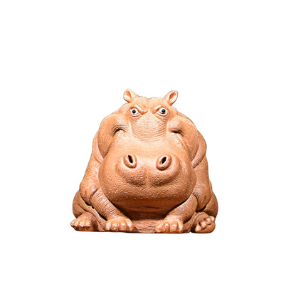 Purple Sand Cartoon Tea Tray Rich Tea Ornaments Raw Ore Beige Clay Handmade Famous Li Changtao Boutique Supportable