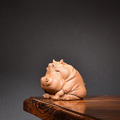 Purple Sand Cartoon Tea Tray Rich Tea Ornaments Raw Ore Beige Clay Handmade Famous Li Changtao Boutique Supportable