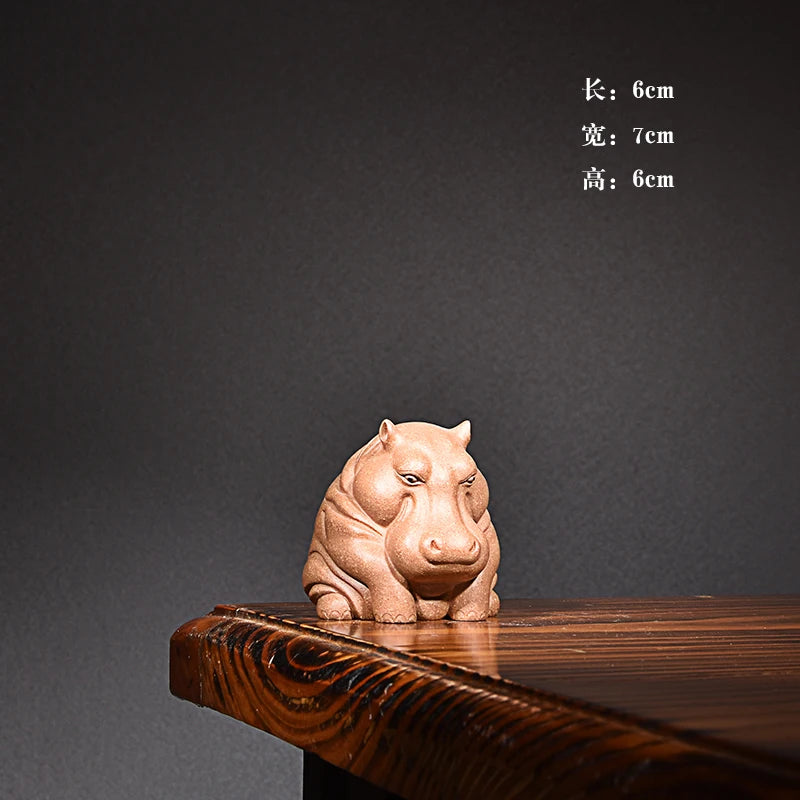 Purple Sand Cartoon Tea Tray Rich Tea Ornaments Raw Ore Beige Clay Handmade Famous Li Changtao Boutique Supportable