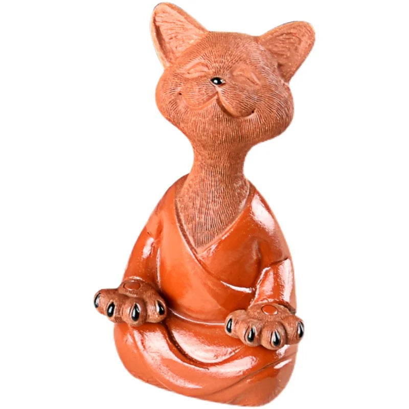 Purple Sand Cat Fairy Fine Tea Carve Decoration Raw Ore Famous Li Changtao Handmade Supportable Tea Tray Utensils Zen Animal