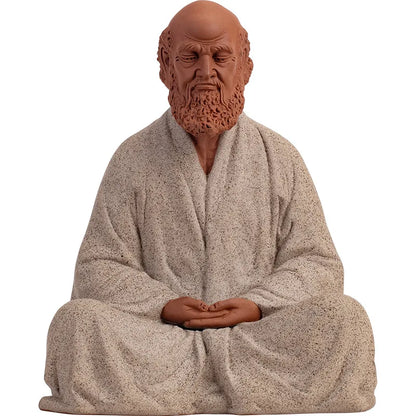 Purple Sand Ceramic The Dharma Patriarch Ornament Traditional Handicraft Zen Home Living Room Tea Table Cultural Decorations